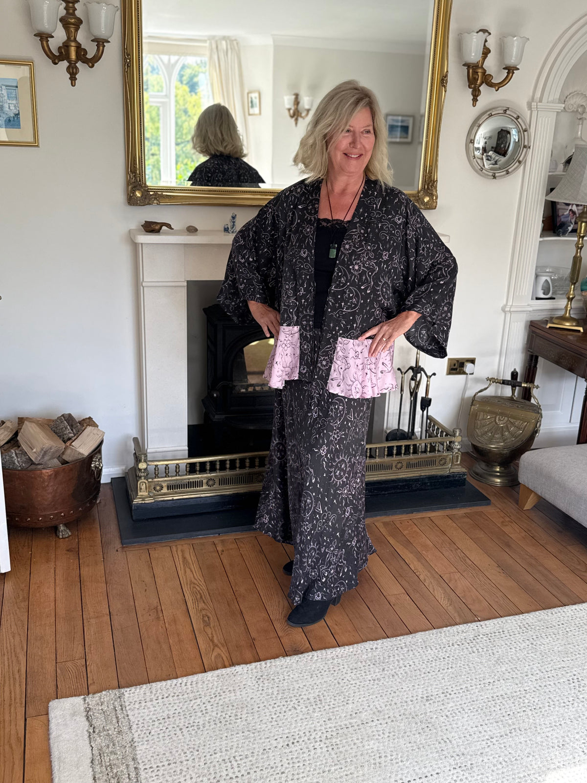 celestial deer frill kimono