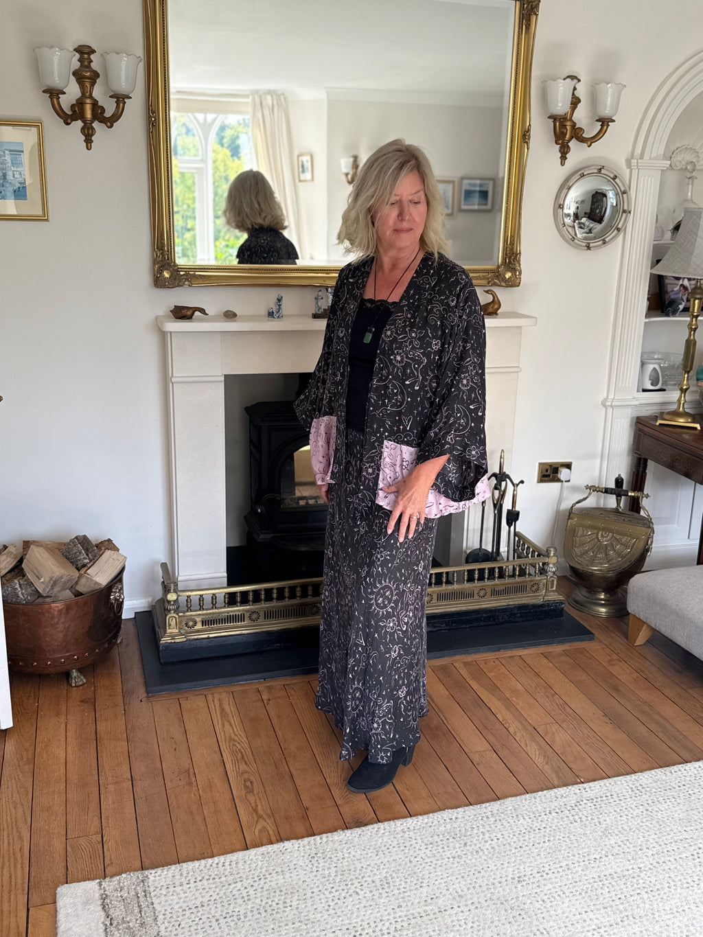 celestial deer frill kimono