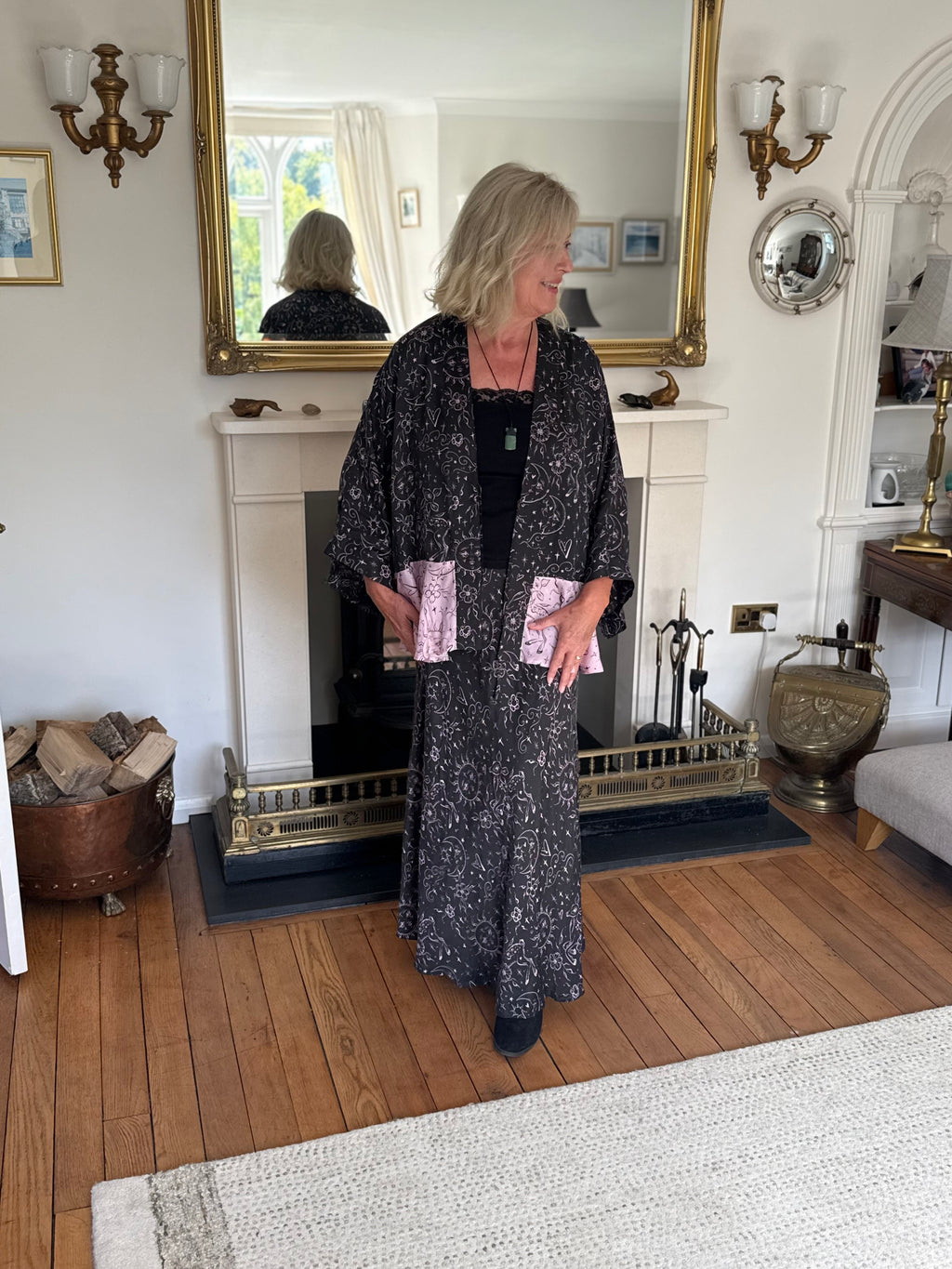celestial deer frill kimono