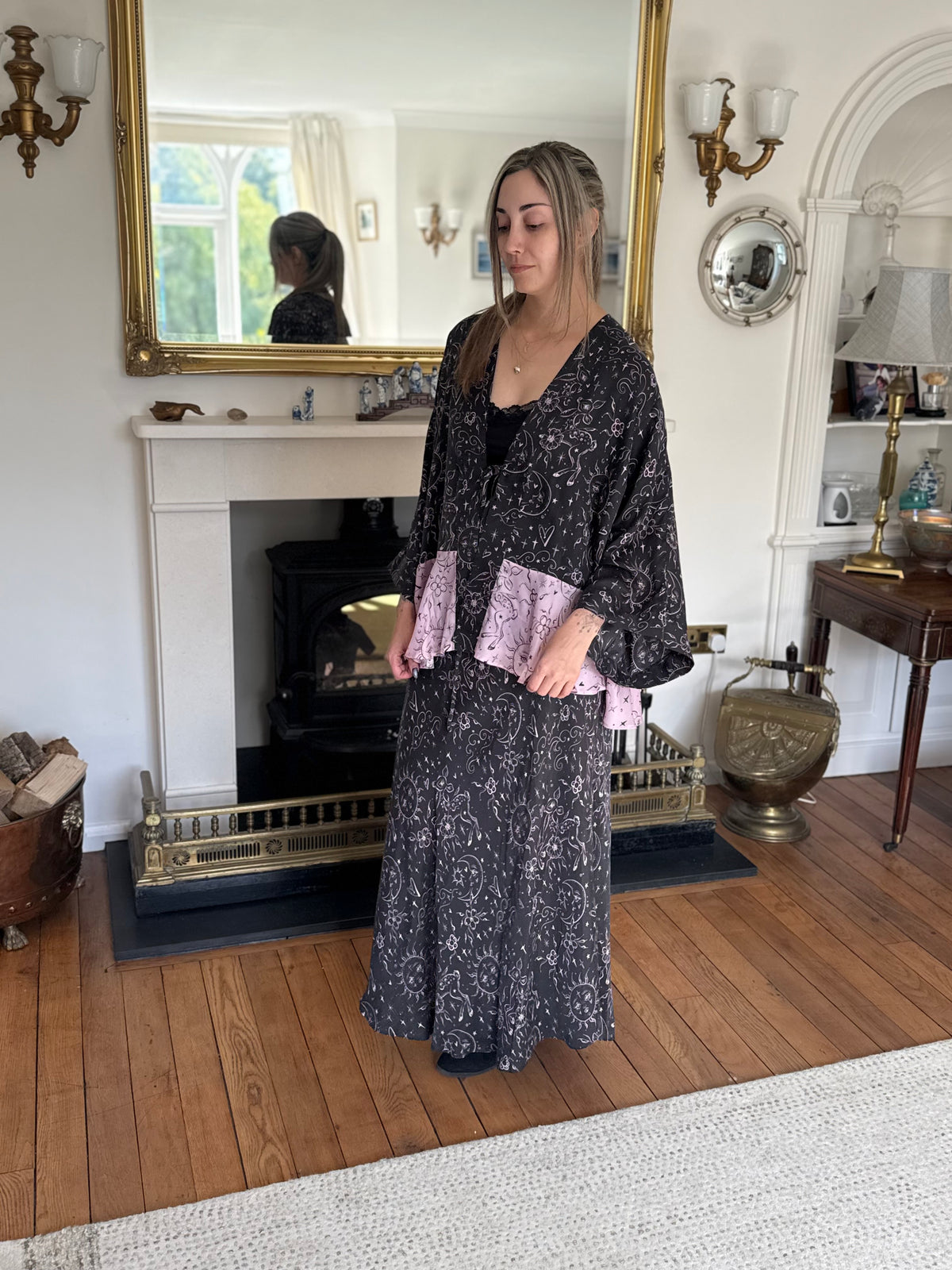 celestial deer frill kimono