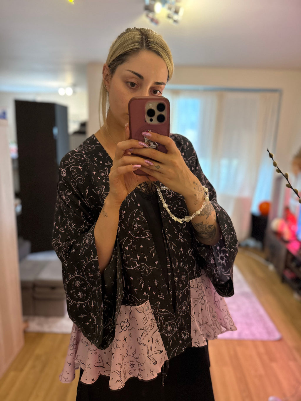 celestial deer frill kimono