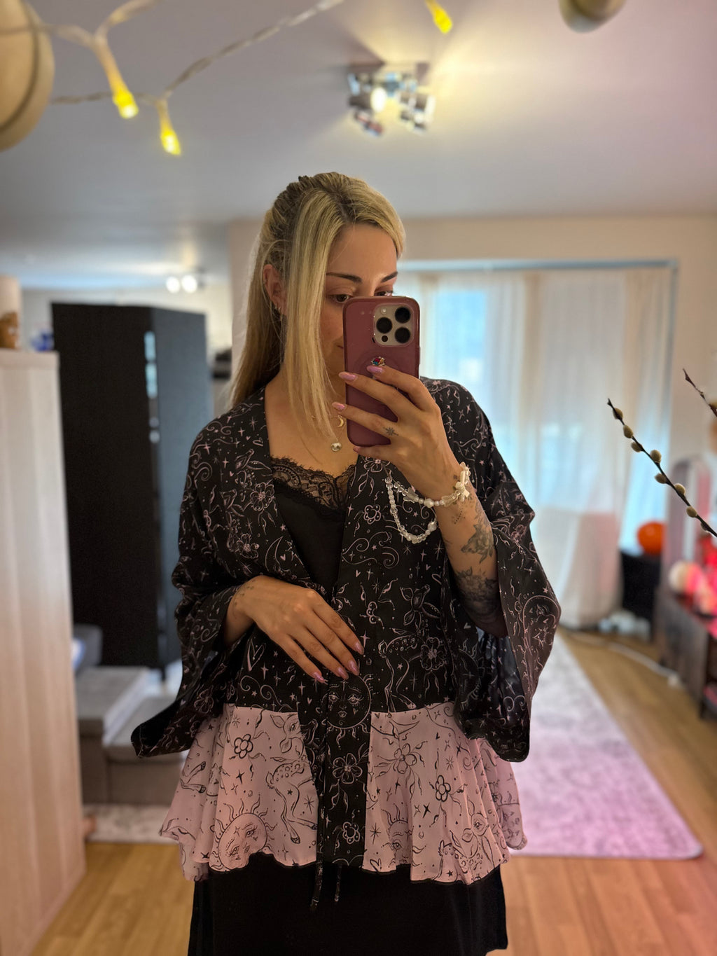 celestial deer frill kimono