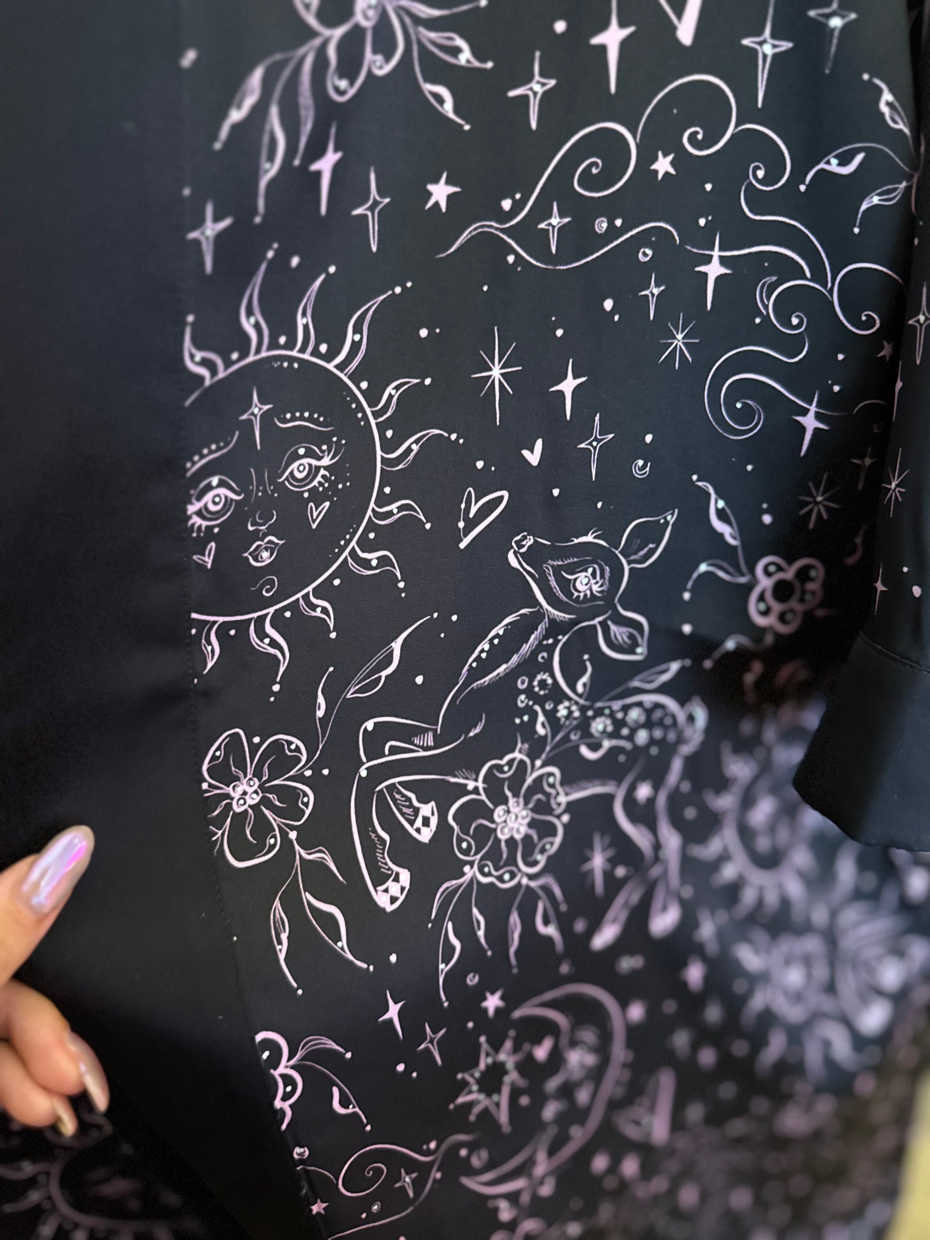celestial deer long kimono